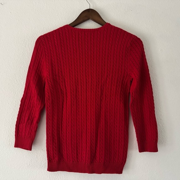 American Living Preppy Cable Knit Sweater Americana Small Old Money Ralph Lauren - Picture 8 of 9